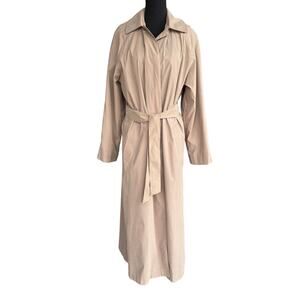 Womens Vintage London Fog Limited Edition trench coat - tan - khaki - long - S